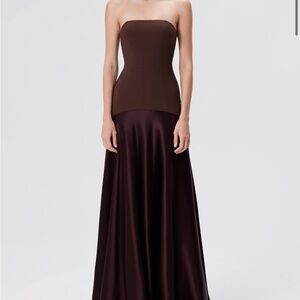 Aenso Studio Aura Strapless Gown - Espresso